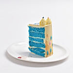 Gender Reavel Cake With Blue Filling