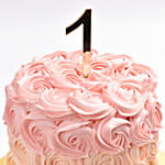 Rosette 1St Birthday Cake Chocolate