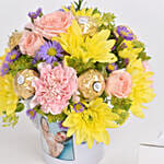 Friends Mug Flowers and Friendship Band