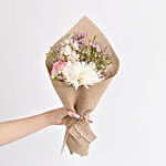 White Beauty Flowers Bouquet With Friendship Band
