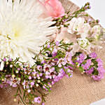 White Beauty Flowers Bouquet With Friendship Band