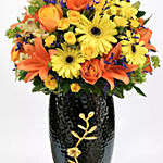 Bright Mixed Flowers Vase