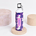 Unicorn Pattern Engraved Water Bottle