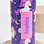 Unicorn Pattern Engraved Water Bottle