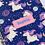 Unicorn Personalised Name Print On Note Book