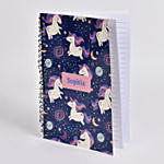 Unicorn Personalised Name Print On Note Book