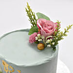 Pink Rose Anniversery Cake