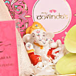 Rakhi Ladoo and Ganesha Blessings Combo