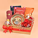 Rakhi with Gluten Free Edibles Hamper