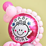 Baby Girl Balloons with Chocolate