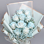 Beauty of Blue and Roses Bouquet