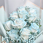 Beauty of Blue and Roses Bouquet