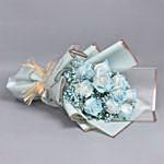 Beauty of Blue and Roses Bouquet