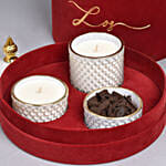 Lights of Sakina Premium Box with Flowers Bouquet