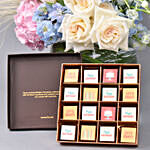 Premium Belgian Chocolate Box with Flowers