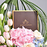 Premium Belgian Chocolate Box with Flowers