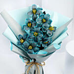 Majestic Blue Tulips Bouquet