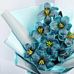 Majestic Blue Tulips Bouquet