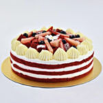 Red Velvet Cake with Fresh Fruit