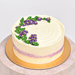Aster Flower Elegance Birthday Wish with Cake