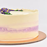 Purple Aster Flowers Chocolate Cake Half Kg