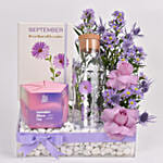 September Birthday Wishes with Aster Flowers