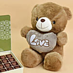 Love Always Premium Chocolate Box And Teddy