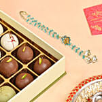 Chocolate Coated Gulabjamun With Bhaiya Bhabhi Rakhi