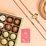 Chocolate Coated Gulabjamun With Rakhi Set