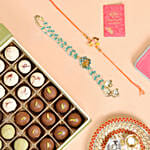 Chocolate Coated Gulabjamun With Set Of 2 Rakhi