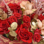 Beauty of Red and Cappuccino Roses
