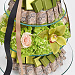 Hydrangea and Premium Chocolates Stand