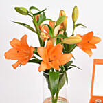 Orange Beauty Lilies and Premium tea