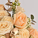 Peach Roses Table Centerpiece Flowers