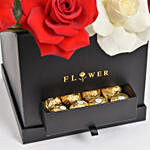 Red and White Roses Beauty Box