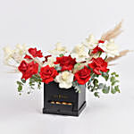 Red and White Roses Beauty Box