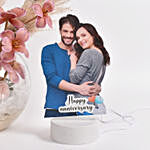 Tulips and Roses with Anniversary LED Photo Lamp