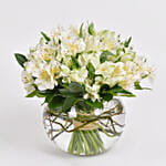 White Peruvian lily Arrangement