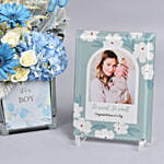 Its a Boy Flowers And Photo Frame