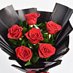 Bunch of Beautiful 6 Red Rose with Chocolates