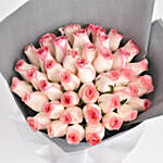 35 Dual Shade Pink Roses Designer Bouquet