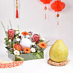 Glow of Moon Flowers with Pomelo Fruit