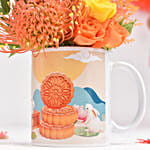 Happy Mid Autumn Flower in a Mug