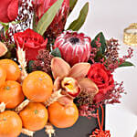 Joyful Mid Autumn Wishes Box with Pomelo Fruit