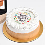 Happy Teachers Day Chocolate Cake With Carricature