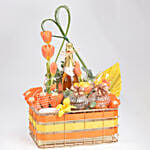 Birthday Joy Gift Basket with 3D lamp
