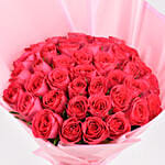 35 Dark Pink Roses Designer Bouquet