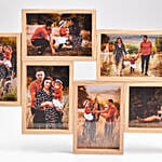 6 Photo Collage Wooden Frame