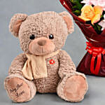 Classic Blooms and Chocolates with Teddy bear