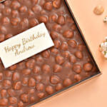 Birthday Message Macadamia Nuts Milk Chocolate Slab